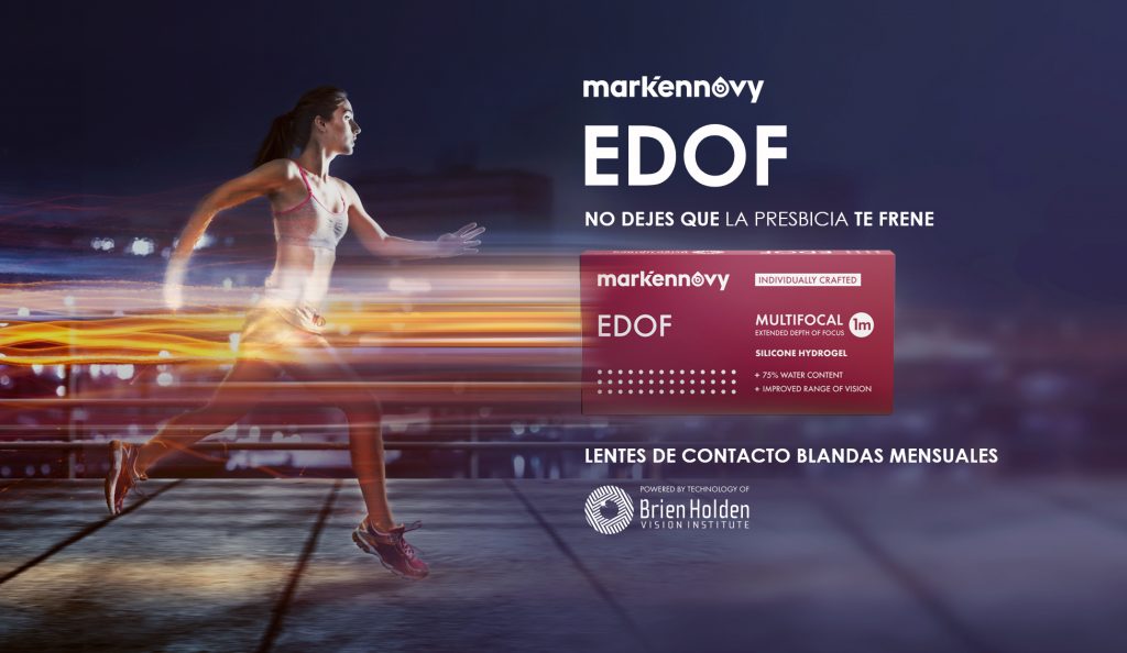 Mark'Ennovy 1 EDOF de Mark'Ennovy es la nueva lente de contacto mensual multifocal con patente de Brien Holden, lo más avanzado en tecnología multifocal.